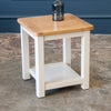 Portland Oak & Stone Painted Lamp Table