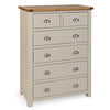 Portland Oak & Stone Painted 2+4 Chest of Drawers
