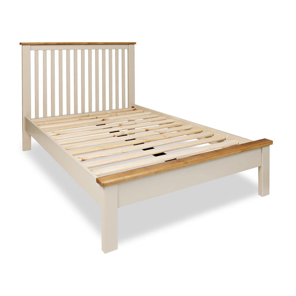 Portland Oak & Stone Painted Bed - 3ft (90cm) Single Bed