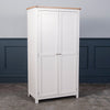 Portland Oak & Stone Painted 2 Door Wardrobe