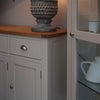Portland Oak & Stone Painted Glazed Display Cabinet