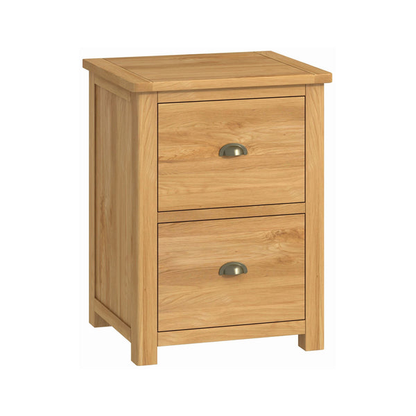 Portland Oak Filing Cabinet - 2 Drawer