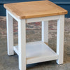 Portland Oak & Stone Painted Lamp Table