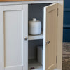 Portland Oak & Stone Painted 2 Door Cupboard