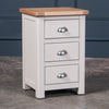 Portland Oak & Stone Painted 3 Drawer Bedside Cabinet