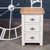 Portland Oak & Stone Painted 3 Drawer Bedside Cabinet