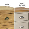 Portland Oak & Stone Painted Lamp Table With Drawer