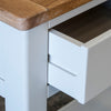 Portland Oak & Stone Painted 2 Drawer Console Table