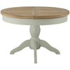 Portland Grand Oak & Stone Painted Round Extending Dining Table