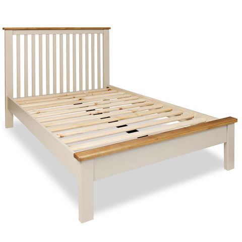 Portland Oak & Stone Painted Bed - 5ft (150cm) Kingsize Bed