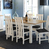 Portland Oak & Stone Painted Dining Table + 6 Chairs Package