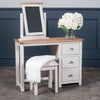 Portland Oak & Stone Painted Dressing Table Mirror