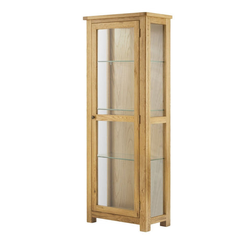 Portland Oak Glazed Display Cabinet