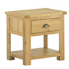 Portland Oak & Stone Painted Lamp Table With Drawer