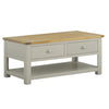 Portland Oak & Stone Painted 2 Drawer Coffee Table