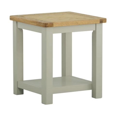 Portland Oak & Stone Painted Lamp Table